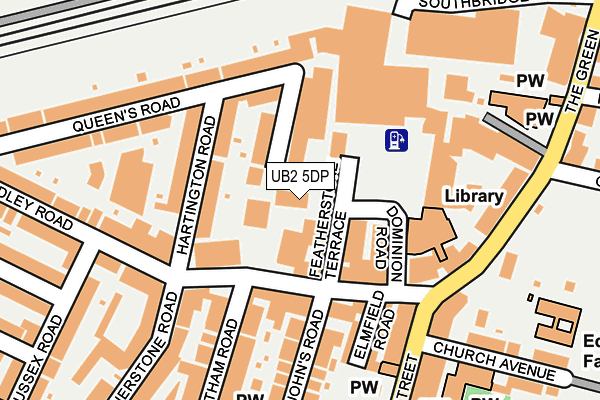 UB2 5DP map - OS OpenMap – Local (Ordnance Survey)