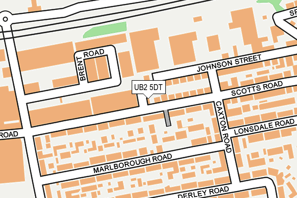 UB2 5DT map - OS OpenMap – Local (Ordnance Survey)