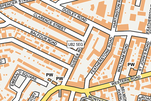 UB2 5EG map - OS OpenMap – Local (Ordnance Survey)