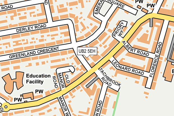 UB2 5EH map - OS OpenMap – Local (Ordnance Survey)