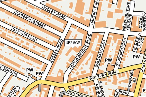 UB2 5GP map - OS OpenMap – Local (Ordnance Survey)