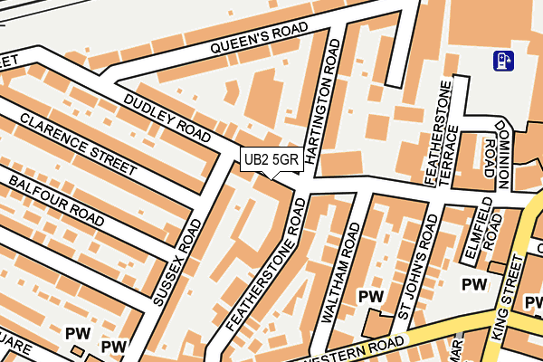 UB2 5GR map - OS OpenMap – Local (Ordnance Survey)