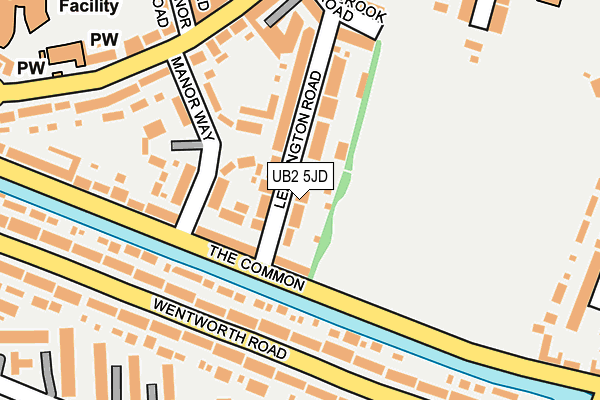 UB2 5JD map - OS OpenMap – Local (Ordnance Survey)