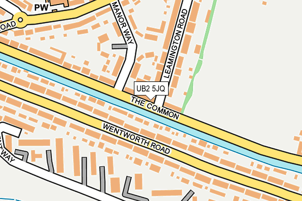 UB2 5JQ map - OS OpenMap – Local (Ordnance Survey)