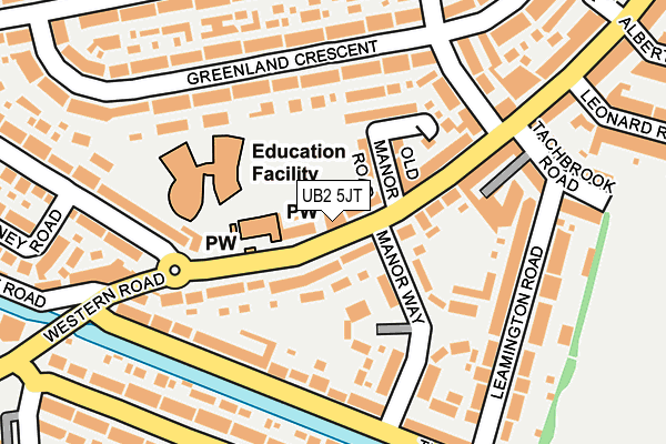 UB2 5JT map - OS OpenMap – Local (Ordnance Survey)