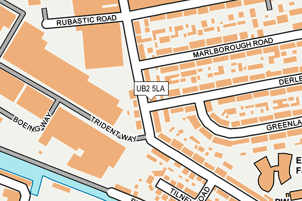 UB2 5LA map - OS OpenMap – Local (Ordnance Survey)