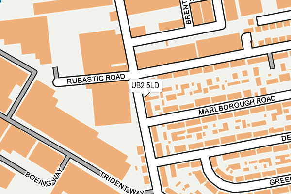 UB2 5LD map - OS OpenMap – Local (Ordnance Survey)
