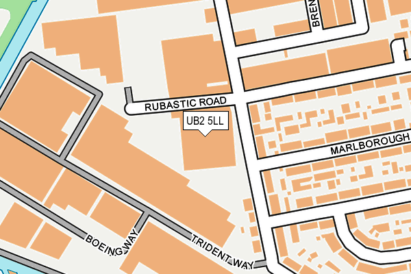 UB2 5LL map - OS OpenMap – Local (Ordnance Survey)