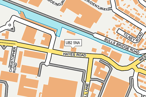 UB2 5NA map - OS OpenMap – Local (Ordnance Survey)