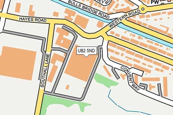 UB2 5ND map - OS OpenMap – Local (Ordnance Survey)