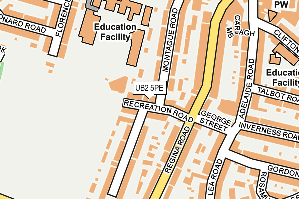 UB2 5PE map - OS OpenMap – Local (Ordnance Survey)