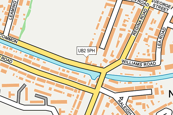 UB2 5PH map - OS OpenMap – Local (Ordnance Survey)