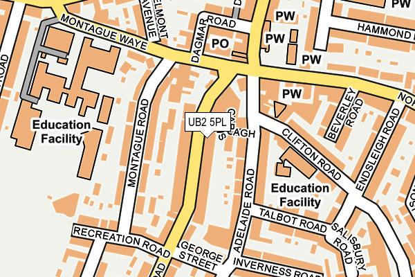 UB2 5PL map - OS OpenMap – Local (Ordnance Survey)