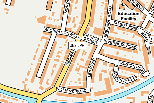 UB2 5PP map - OS OpenMap – Local (Ordnance Survey)