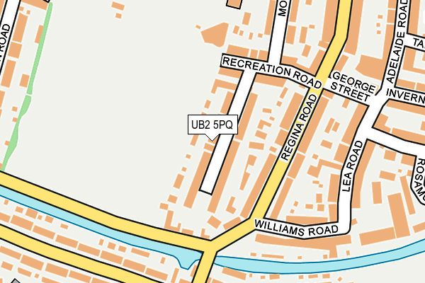 UB2 5PQ map - OS OpenMap – Local (Ordnance Survey)