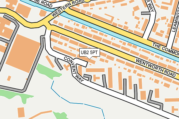 UB2 5PT map - OS OpenMap – Local (Ordnance Survey)