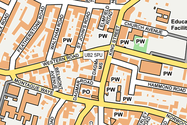 UB2 5PU map - OS OpenMap – Local (Ordnance Survey)