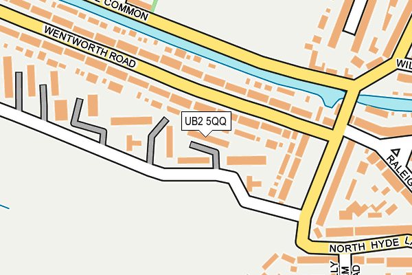 UB2 5QQ map - OS OpenMap – Local (Ordnance Survey)