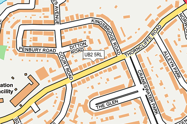 UB2 5RL map - OS OpenMap – Local (Ordnance Survey)