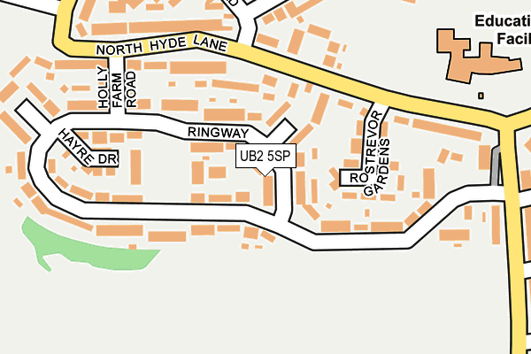 UB2 5SP map - OS OpenMap – Local (Ordnance Survey)