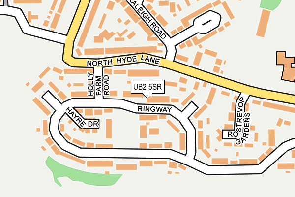 UB2 5SR map - OS OpenMap – Local (Ordnance Survey)