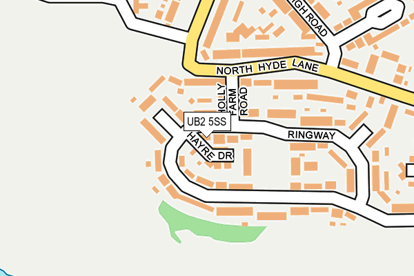 UB2 5SS map - OS OpenMap – Local (Ordnance Survey)