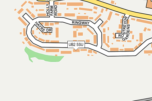 UB2 5SU map - OS OpenMap – Local (Ordnance Survey)