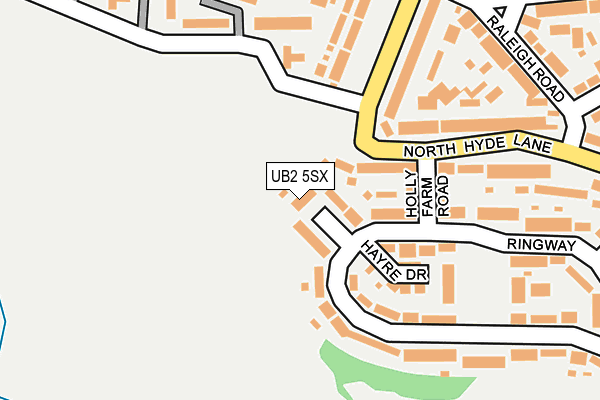 UB2 5SX map - OS OpenMap – Local (Ordnance Survey)
