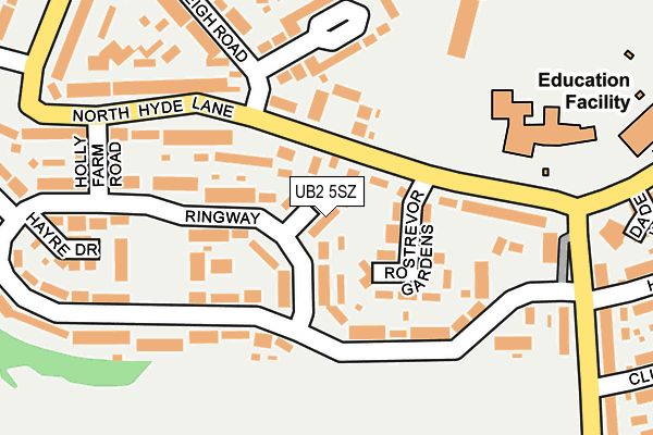 UB2 5SZ map - OS OpenMap – Local (Ordnance Survey)