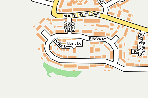 UB2 5TA map - OS OpenMap – Local (Ordnance Survey)