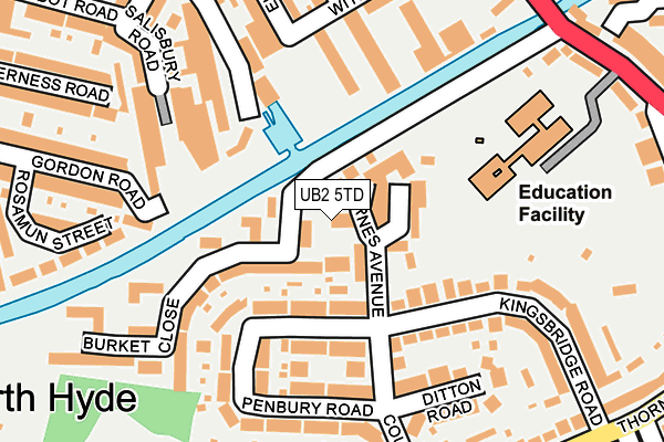 UB2 5TD map - OS OpenMap – Local (Ordnance Survey)