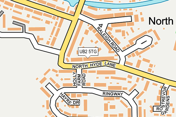 UB2 5TG map - OS OpenMap – Local (Ordnance Survey)