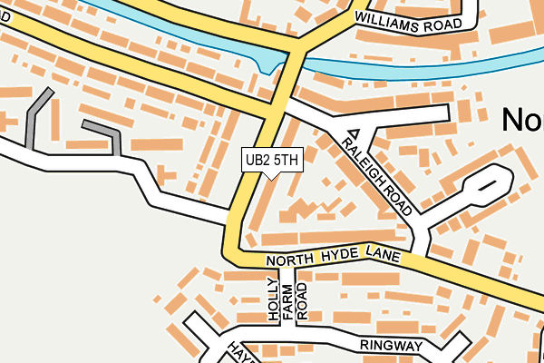 UB2 5TH map - OS OpenMap – Local (Ordnance Survey)