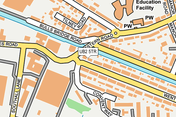 UB2 5TR map - OS OpenMap – Local (Ordnance Survey)