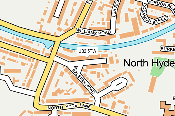 UB2 5TW map - OS OpenMap – Local (Ordnance Survey)