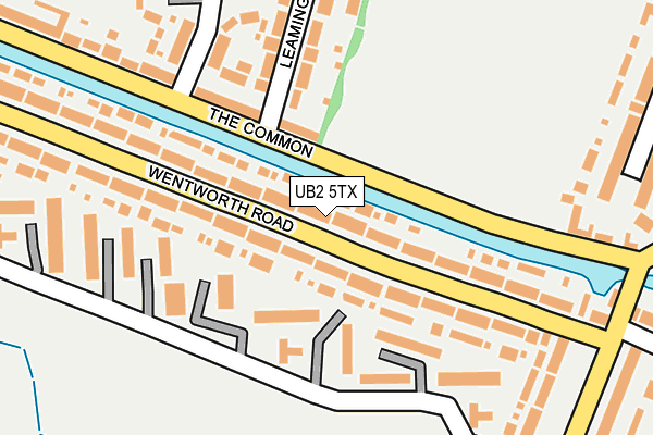 UB2 5TX map - OS OpenMap – Local (Ordnance Survey)