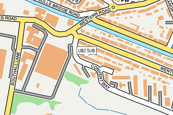 UB2 5UB map - OS OpenMap – Local (Ordnance Survey)