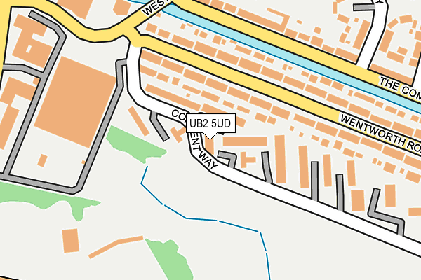 UB2 5UD map - OS OpenMap – Local (Ordnance Survey)