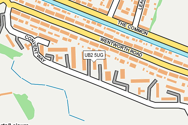 UB2 5UG map - OS OpenMap – Local (Ordnance Survey)