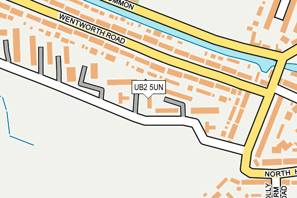UB2 5UN map - OS OpenMap – Local (Ordnance Survey)