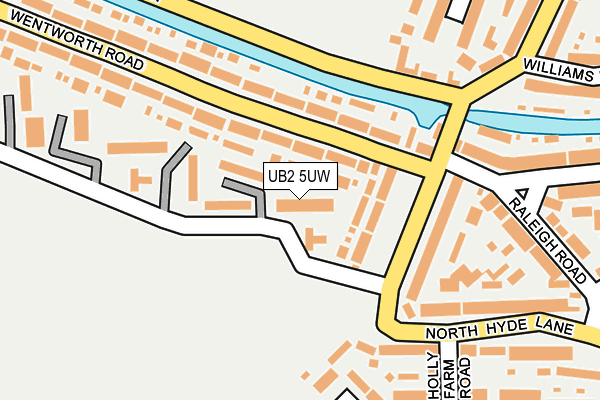 UB2 5UW map - OS OpenMap – Local (Ordnance Survey)