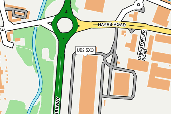UB2 5XQ map - OS OpenMap – Local (Ordnance Survey)