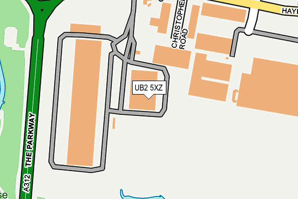 UB2 5XZ map - OS OpenMap – Local (Ordnance Survey)