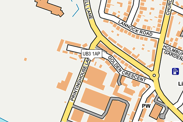 UB3 1AP map - OS OpenMap – Local (Ordnance Survey)