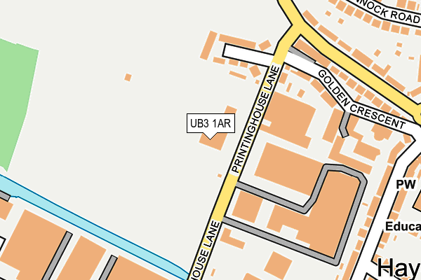 UB3 1AR map - OS OpenMap – Local (Ordnance Survey)