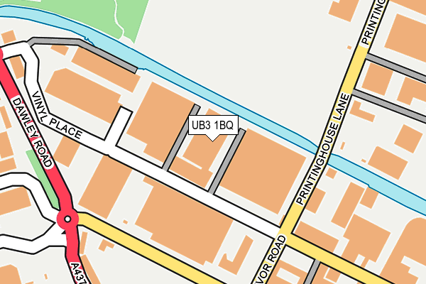 UB3 1BQ map - OS OpenMap – Local (Ordnance Survey)