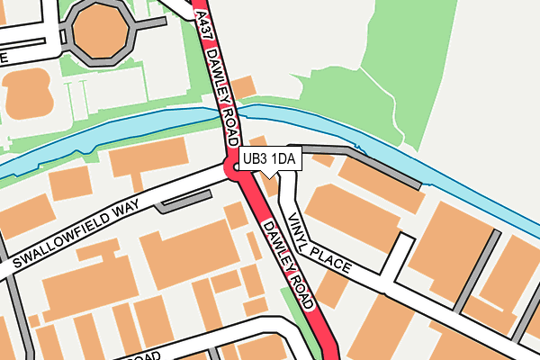 UB3 1DA map - OS OpenMap – Local (Ordnance Survey)