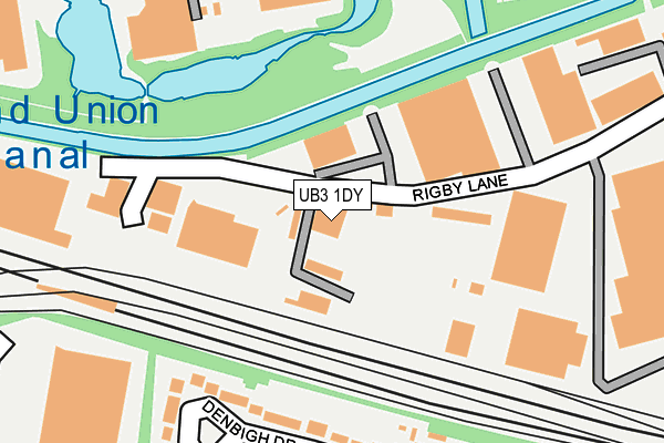 UB3 1DY map - OS OpenMap – Local (Ordnance Survey)