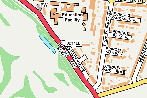 UB3 1EB map - OS OpenMap – Local (Ordnance Survey)