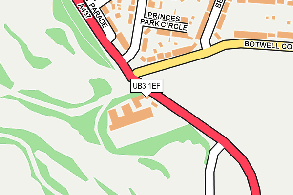 UB3 1EF map - OS OpenMap – Local (Ordnance Survey)